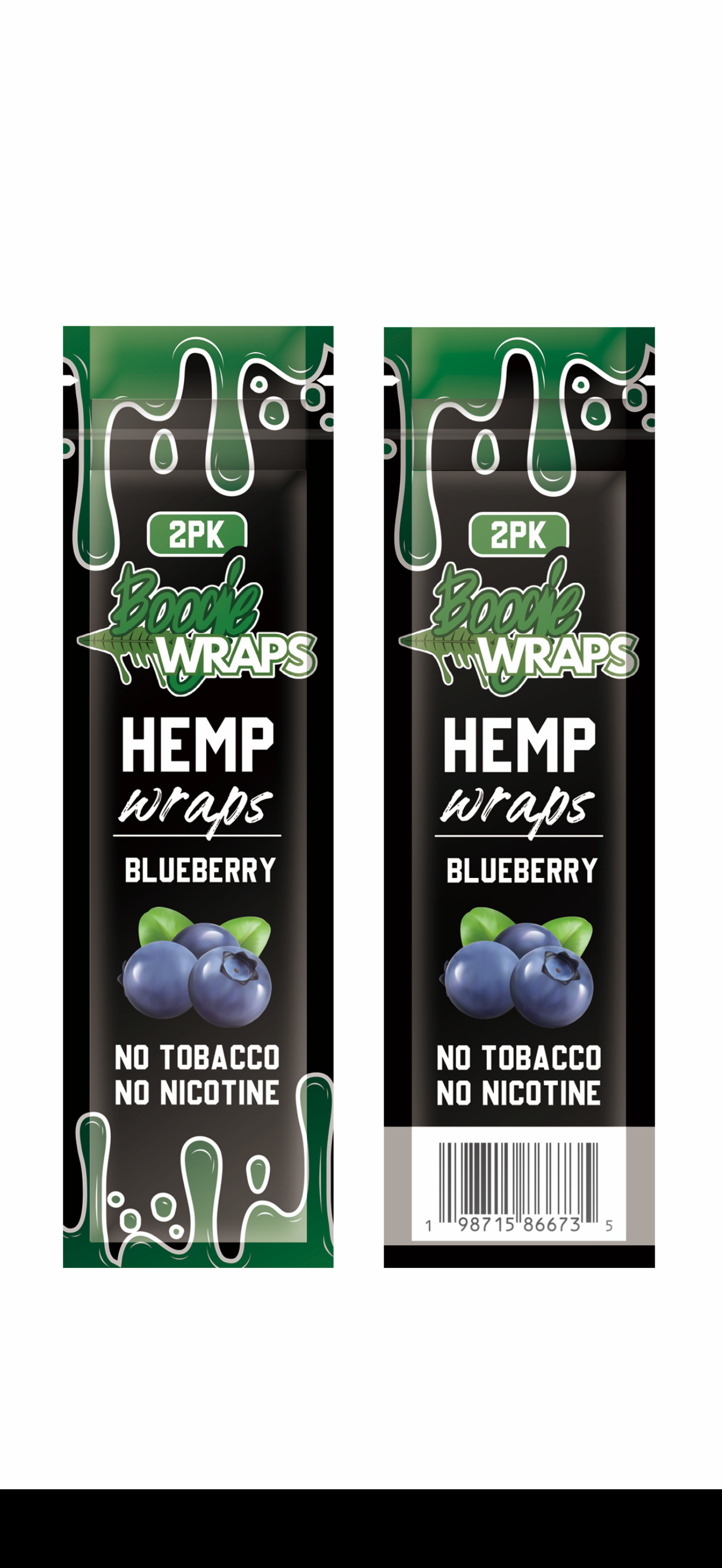 *Pre- Order* Boogie Wraps 2 pck - Blueberry Flavored